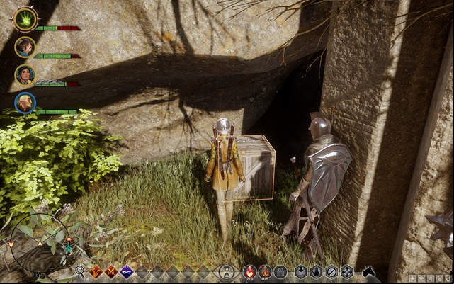 The crate in the cave - Dragon Age Inquisition: Safeguard Against Looters - Side quests - The Hinterlands - Dragon Age: Inquisition Game Guide & Walkthrough