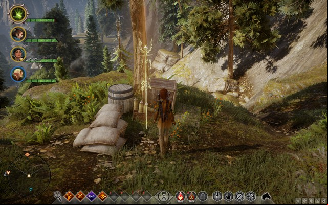 One of the supply storage points - Dragon Age Inquisition: In the Elements - Side quests - The Hinterlands - Dragon Age: Inquisition Game Guide & Walkthrough