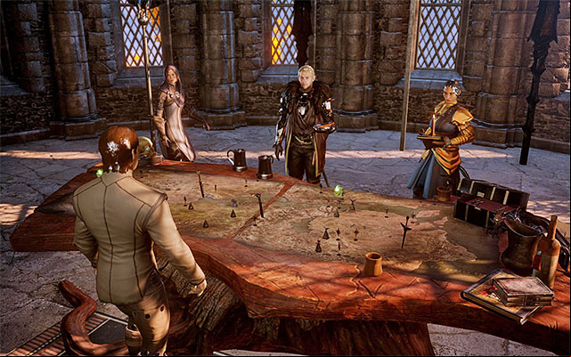 The war room at Skyhold - Dragon Age Inquisition: The War Room - Crafting - Dragon Age: Inquisition Game Guide & Walkthrough