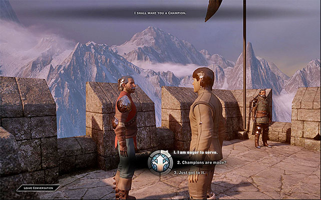 You need to perform all the activities tasked to you by the trainer - Dragon Age Inquisition: Specializations - Character development - Dragon Age: Inquisition Game Guide & Walkthrough