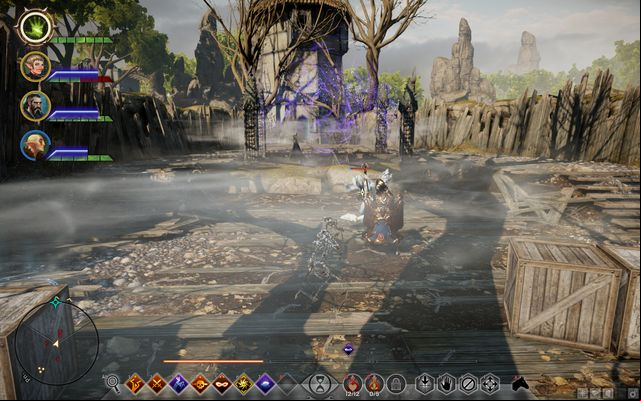 A mage guarding a hole with the dead bodies - Dragon Age Inquisition: Lay Rest the Eastern Ramparts - Side quests - Exalted Plains - Dragon Age: Inquisition Game Guide & Walkthrough