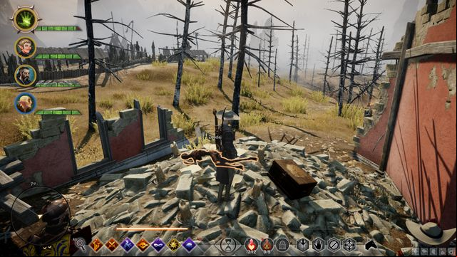 The burned corpse in the destroyed building - Dragon Age Inquisition: Someone to Lose - Side quests - Exalted Plains - Dragon Age: Inquisition Game Guide & Walkthrough