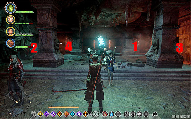 After some walking, you will reach the hall with Braziers in it - Dragon Age Inquisition: The Tomb of Fairel - Side quests - The Hissing Wastes - Dragon Age: Inquisition Game Guide & Walkthrough