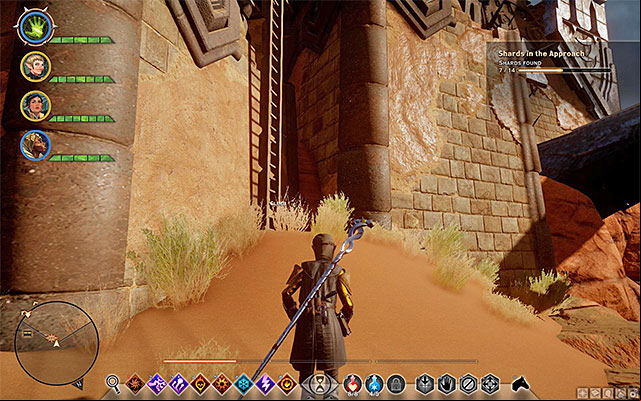 The eighth shard (M19,3h) lies on one of the balconies in the Griffon Wing Keep - Dragon Age Inquisition: Shards in the Approach - Side quests - The Western Approach - Dragon Age: Inquisition Game Guide & Walkthrough