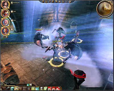 There are two ageways leading to the next section of the temple - the eastern one and the western one - Dragon Age Origins: Urn of the Sacred Ashes - Main quests - Dragon Age: Origins Game Guide