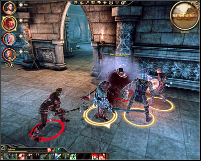 Soon after your arrival in the underground caves (M62, 1) youll have to defeat the first mini-boss - cultist overseer (M62, 2) - Dragon Age Origins: Urn of the Sacred Ashes - Main quests - Dragon Age: Origins Game Guide