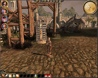 Description: Check the area to the north of the city and youll find a cage with Sten being held inside (M25, 7) - Dragon Age Origins: The imprisoned qunari - Lothering - Dragon Age: Origins Game Guide