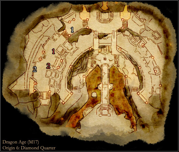 2 - Dragon Age Origins: Origin 6 - Dwarf noble main map - World Atlas - Maps - Main areas - Dragon Age: Origins Game Guide