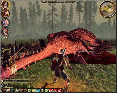 If you decide to kill the witch dont forget that at least two of your team should use bows, crossbows or spells to attack the dragon from the distance - Dragon Age Origins: Flemeths grimoire - Followers quests - Dragon Age: Origins Game Guide