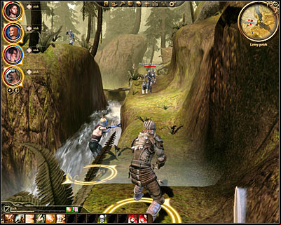 Leave the campsite again and decide to travel to a different location in order to trigger a new random encounter - Dragon Age Origins: Lelianas past - Followers quests - Dragon Age: Origins Game Guide