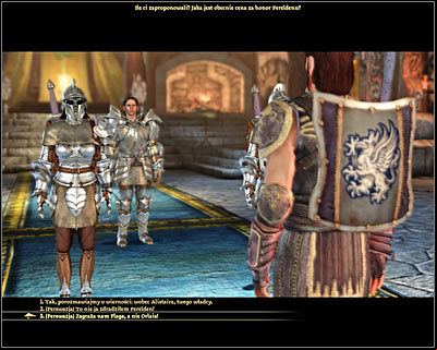 3) Use your persuasion skills at the beginning of the conversation with Loghain (during the landsmeet) - Dragon Age Origins: Landsmeet - Main quests - Dragon Age: Origins Game Guide