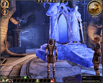 After youve eliminated the mini-boss youll be allowed to explore the last room of the ruins - Dragon Age Origins: The lost mysteries of the Ancients - Dalish elf - Dalish Elf Camp (Prologue) - Dragon Age: Origins Game Guide