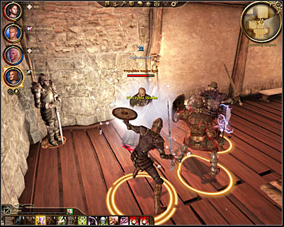 Once youve listened to what the leader of the blood mages has to say youll start the battle - Dragon Age Origins: The last request - Denerim - Dragon Age: Origins Game Guide