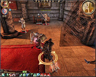 Sadly even if you convince the female guard to go away without starting a fight youre still going to be stopped by the guards in the next room (M79, 8) - Dragon Age Origins: Captured - Denerim - Dragon Age: Origins Game Guide