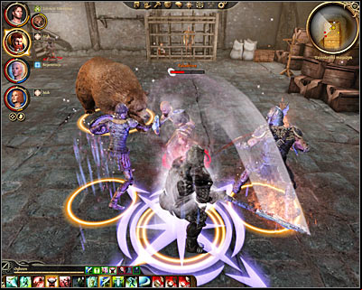 Start attacking the boss after youve dealt with most of his warriors and at least some of his archers - Dragon Age Origins: Unrest in the alienage - Denerim - Dragon Age: Origins Game Guide