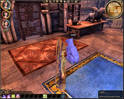 Youll have to make your way to the last room of the basement - Dragon Age Origins: Ties of blood and magic - Origin story: Magi - The Circle Tower (Prologue) - Dragon Age: Origins Game Guide