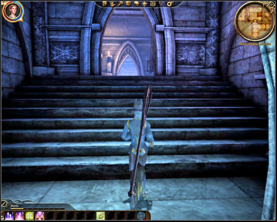 Head on to the northern door, because the magical barrier has been disabled (M14, 7) - Dragon Age Origins: Ties of blood and magic - Origin story: Magi - The Circle Tower (Prologue) - Dragon Age: Origins Game Guide