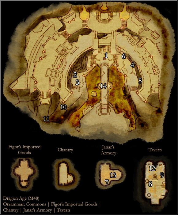 2 - Dragon Age Origins: Orzammar main map - World Atlas - Maps - Main areas - Dragon Age: Origins Game Guide