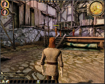 The man Soris noticed a while ago is going to be a Grey Warden called Duncan (M8, 6) - Dragon Age Origins: A Day for celebration - Origin story: City elf - Elven alienage (Prologue) - Dragon Age: Origins Game Guide