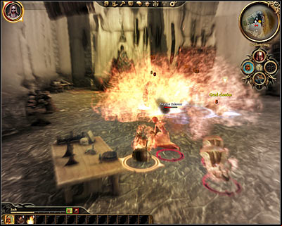 The next two rooms are heavily guarded by even more mages, so you should keep playing as a burning man in order to avoid trouble - Dragon Age Origins: Lost in dreams - Main quests - Dragon Age: Origins Game Guide