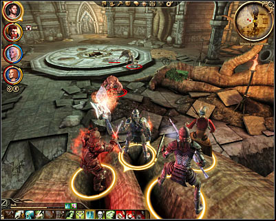 The game starts in the eastern section of the ruins (M44, 1) and youll be moving west - Dragon Age Origins: Nature of the beast - Main quests - Dragon Age: Origins Game Guide