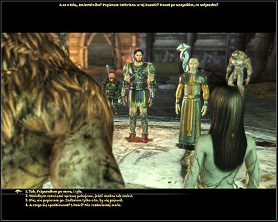 During the conversation with Zathrian you can agree to killing the werewolves right away or you can wait with your decision until youve returned to the Lady of the Forest - Dragon Age Origins: Nature of the beast - Main quests - Dragon Age: Origins Game Guide