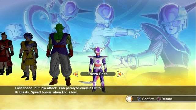 Character creation - selecting the race - Character creation - Dragon Ball: Xenoverse - Game Guide and Walkthrough