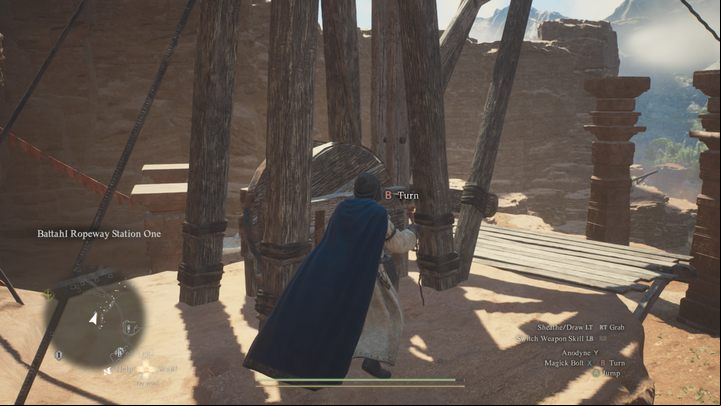 After reaching a ropeway station, to be able to ride, you need to summon a cart (unless it is already there) - Dragons Dogma 2: How to use the ropeway? - Exploration - Dragons Dogma 2 Guide