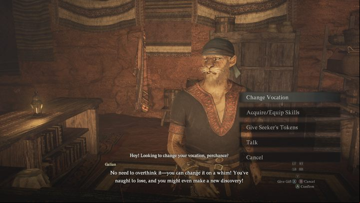 Approach the employee standing behind the counter - Dragons Dogma 2: How to change vocation? - Vocations - Dragons Dogma 2 Guide