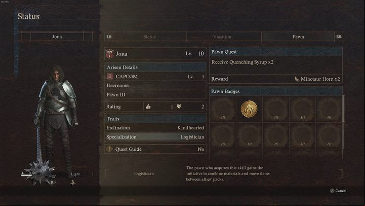 The services of a Logistician Pawn will also be useful - Dragons Dogma 2: How to increase carrying capacity? - Exploration - Dragons Dogma 2 Guide