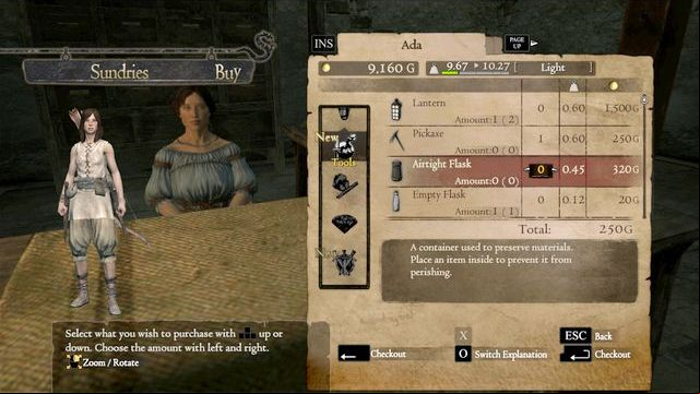Trading screen - Trade - Items - Dragons Dogma - Game Guide and Walkthrough