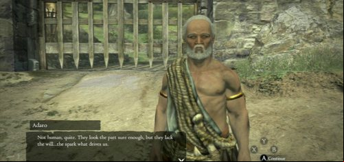There, you will be stopped by Adaro, and also Rook will appear - the first Pawn - Upon a Pawn - Act I - Dragons Dogma - Game Guide and Walkthrough