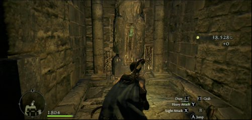 Here is the lever that will open the gate below - Lure of the Abyss - Act I - Dragons Dogma - Game Guide and Walkthrough