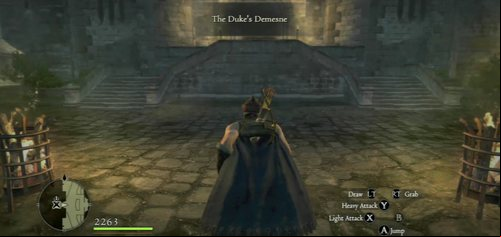 Enter the castle area and go inside the Duke's Demesne - Come to Court - Act II - Dragons Dogma - Game Guide and Walkthrough