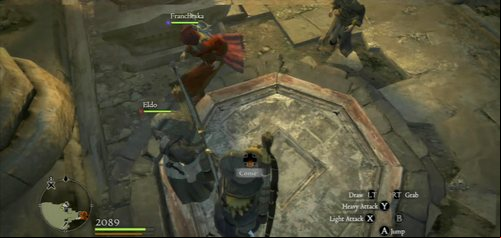 In order to open the way to the Dragon, activate three buttons on the ground (step on them) - Final Battle - Act VI - Dragons Dogma - Game Guide and Walkthrough