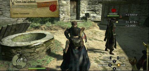 To complete the quest, though, use the tunnel back to the village and get out of the well - Deep Trouble - Act I - Dragons Dogma - Game Guide and Walkthrough