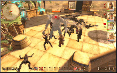 After clearing the courtyard Tarkath will be able to securely begin the casting a spell on the Rose Portal, to close it - 4. Interrupted conversation - Main quests - Drakensang: Phileassons Secret - Game Guide and Walkthrough