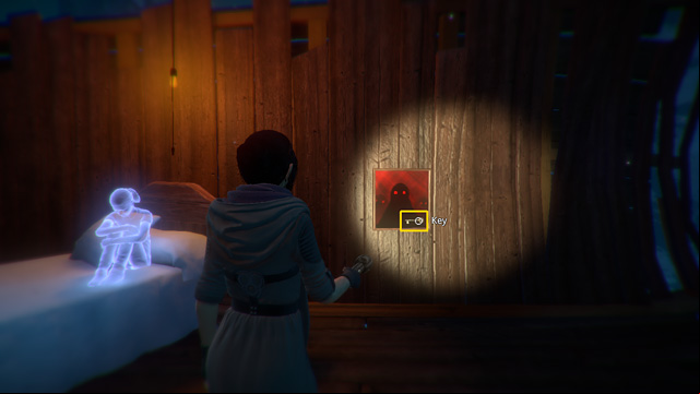 Use torch to light the picture on the wall - Save the third dreaming person - Chapter One - Adrift - Dreamfall: Chapters - Game Guide and Walkthrough