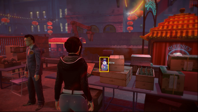An elegant vendor also has the bottle of baijiu, but Zoe finds his prize too high - Speak with Teta Queenie - Chapter Two: Awakenings - Europolis - Dreamfall: Chapters - Game Guide and Walkthrough