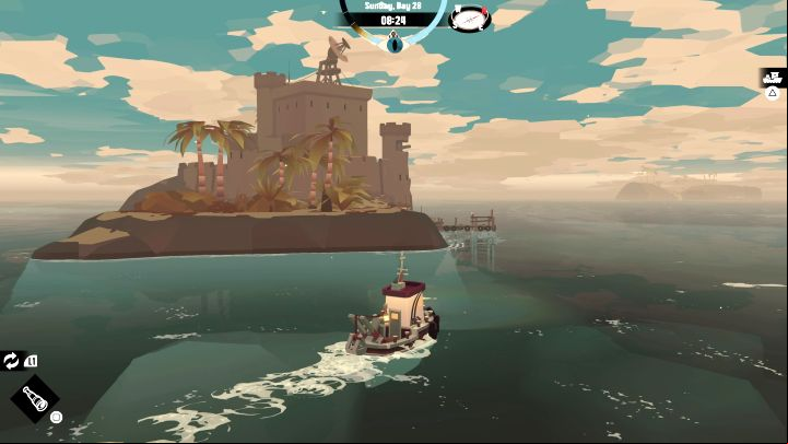 Take your dog to the Old Fortress, a fortress island in the northwestern part of Stellar Basin - Dredge: Lost Dog - Pursuits - Dredge Guide