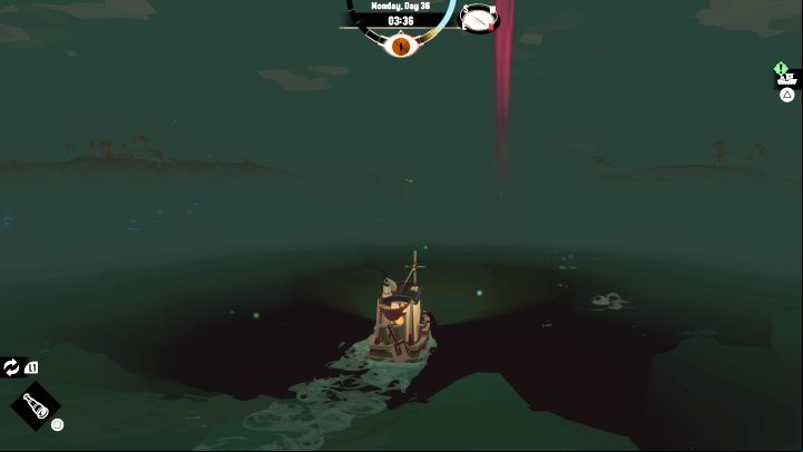 Temporarily, you can sail and fish in the central part of Stellar Basin safely - Dredge: How to avoid the Stellar Basin monster? - FAQ - Dredge Guide