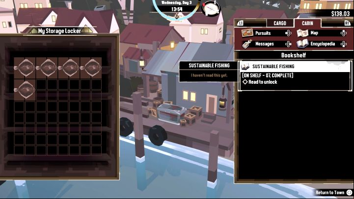 After getting a book, bring up the ship's menu and go to the Cabin tab - Dredge: All Books map - Secrets and Collectibles - Dredge Guide