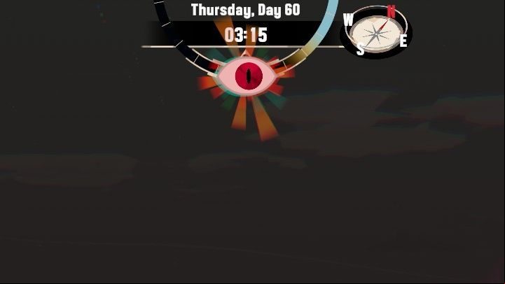 Panic is indicated by the eye symbol at the top of the screen, below the time and date , next to the com - Dredge: How to reduce the Panic level? - FAQ - Dredge Guide