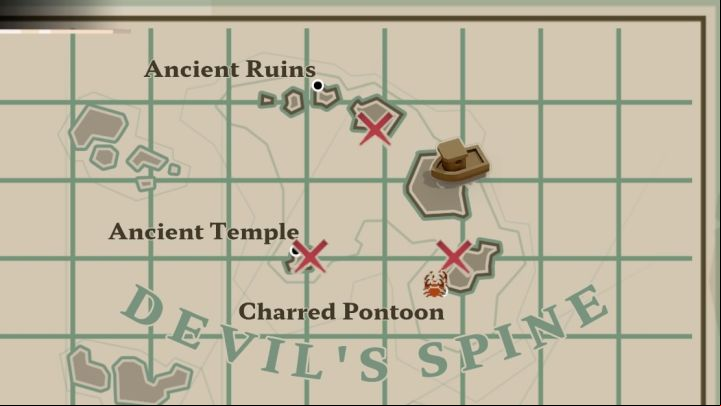 This slab can be found by the the middle X on the map - Dredge: Flames of the Deep - Pursuits - Dredge Guide