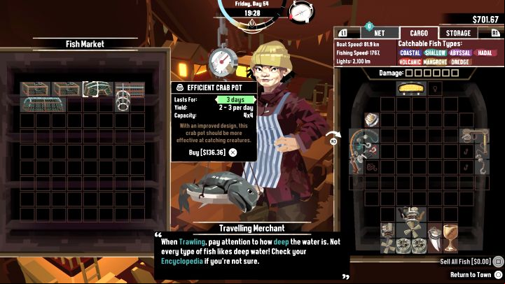 You need to catch 2 specific specimens using Crab Pots cages - Dredge: Flames of the Deep - Pursuits - Dredge Guide
