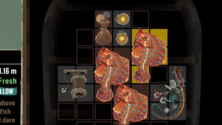 You can recognize Trophies through yellow background of their icons in cargo - Dredge: How to fish Trophies? - FAQ - Dredge Guide