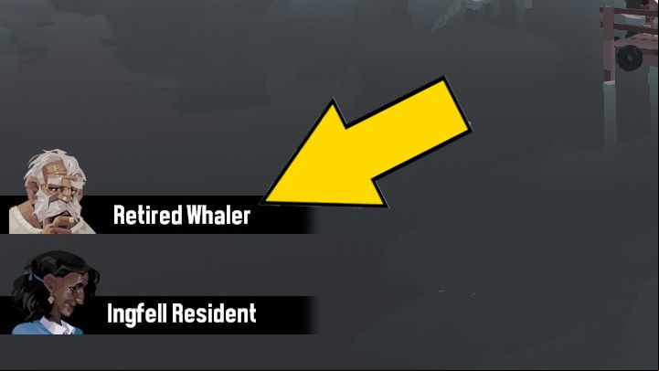 Talk to the Retired Whaler in Ingfell and give him the memento - Dredge: Hermitage - Pursuits - Dredge Guide