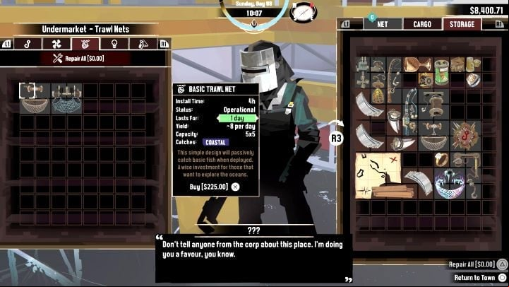 The next step is to construct the Siphon Trawler - Dredge The Iron Rig: How to get Dark Canisters? - FAQ - Dredge Guide