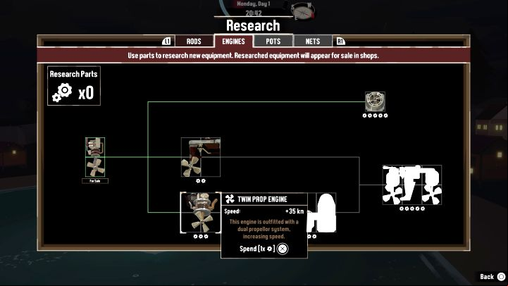 A good choice if you have 4 free engine slots and don't want to spend 5 Research Parts on the Jet Drive Engine project - Dredge: List of all Engines - Basics - Dredge Guide