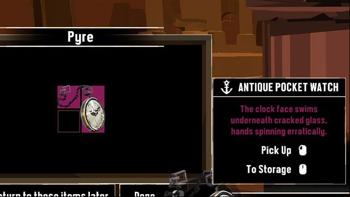 After completing the quest, choose the Inspect the Pyre option to find the Antique Pocket Watch - Dredge: The Collector - Pursuits - Dredge Guide